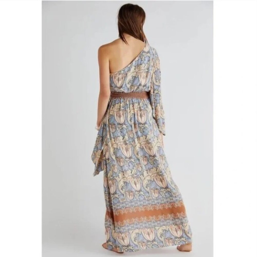 Free People Sky Green Combo Pardon My French Floral Maxi Dress Size M NWT - Picture 2 of 5